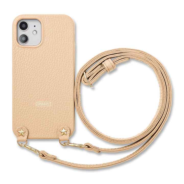 Cuir véritable 32 couleurs cuir italien grainé avec clous étoiles bandoulière étui arrière série Xperia