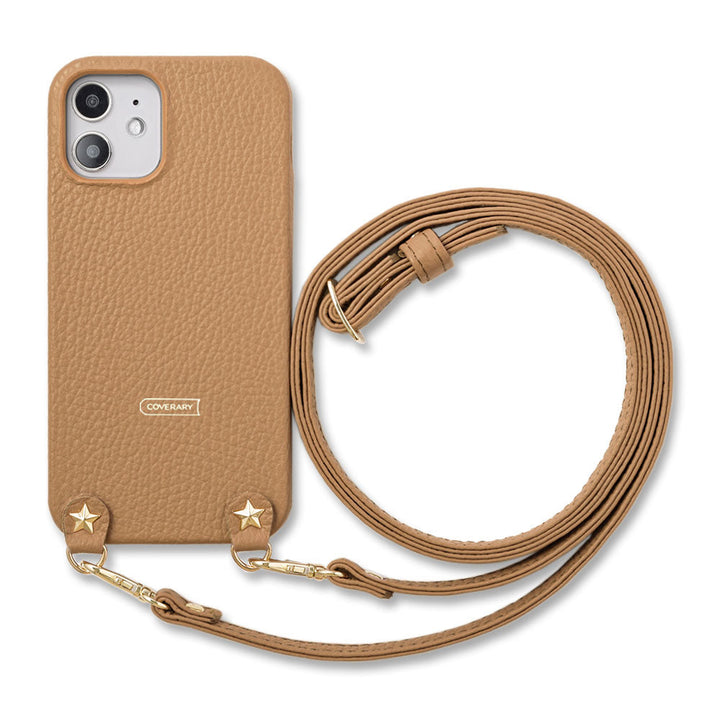 Cuir véritable 32 couleurs cuir italien grainé avec clous étoiles bandoulière étui arrière série Xperia