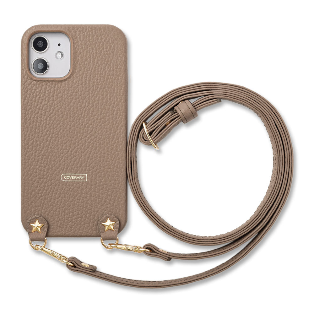 Cuir véritable 32 couleurs cuir italien grainé avec clous étoiles bandoulière étui arrière série Xperia