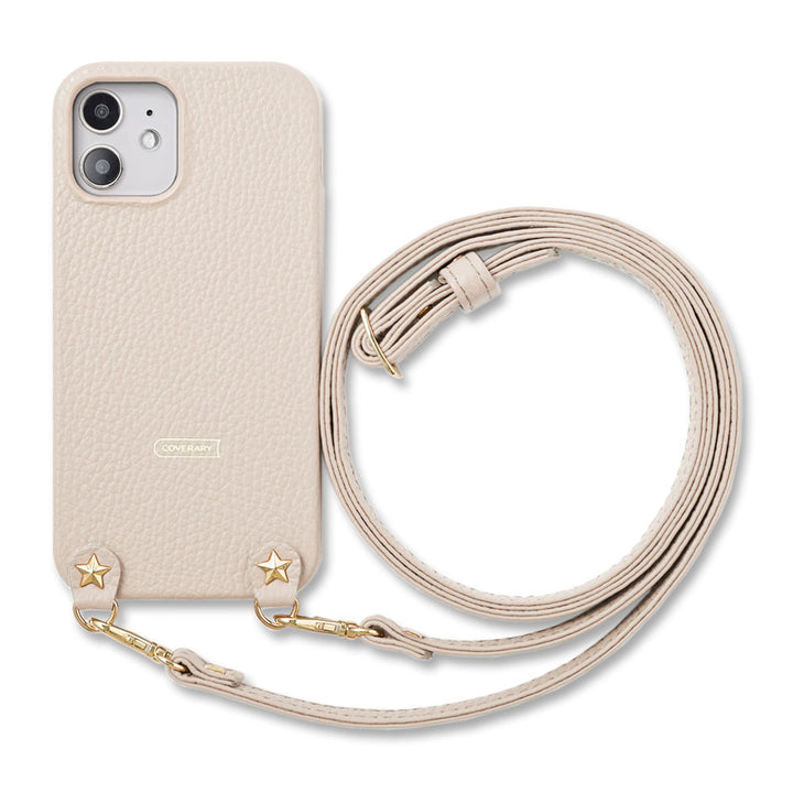 Genuine leather 32 colors Italian shrink leather star studs with shoulder strap back case