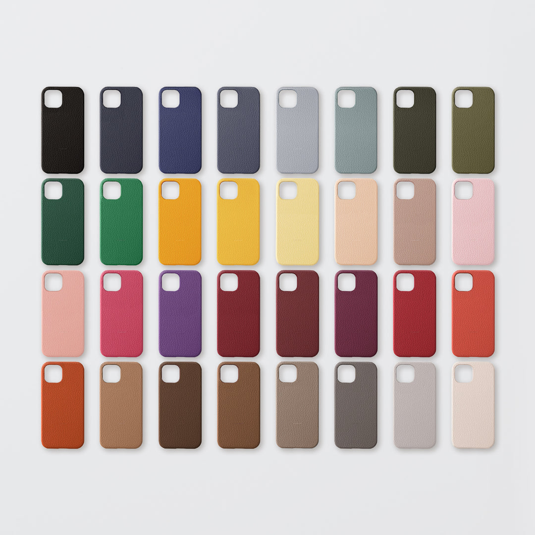 Genuine Leather, 32 Colors, Italian Shrunken Leather, Shock-Resistant TPU Back Case for AQUOS Series