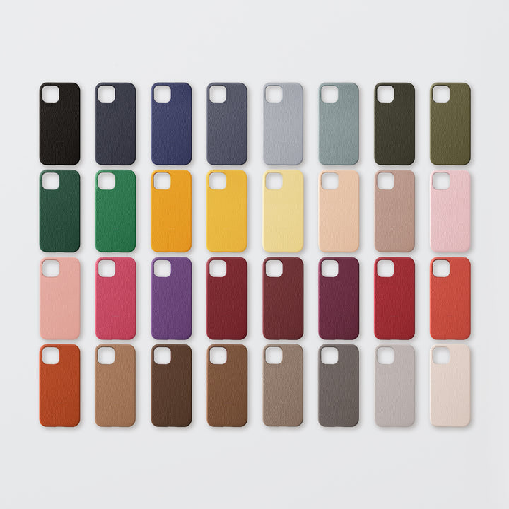 Genuine Leather, 32 Colors, Italian Shrunken Leather, Shock-Resistant TPU Back Case for AQUOS Series