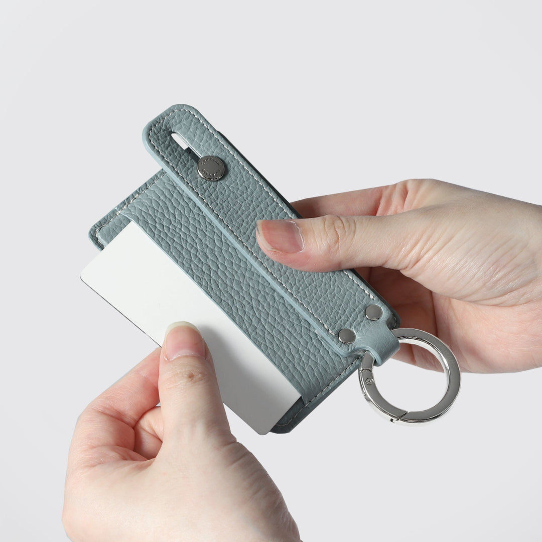 Étui arrière en cuir véritable et TPU compatible MagSafe, tous modèles, avec porte-cartes et dragonne, 32 couleurs, cuir italien grainé, série Xperia