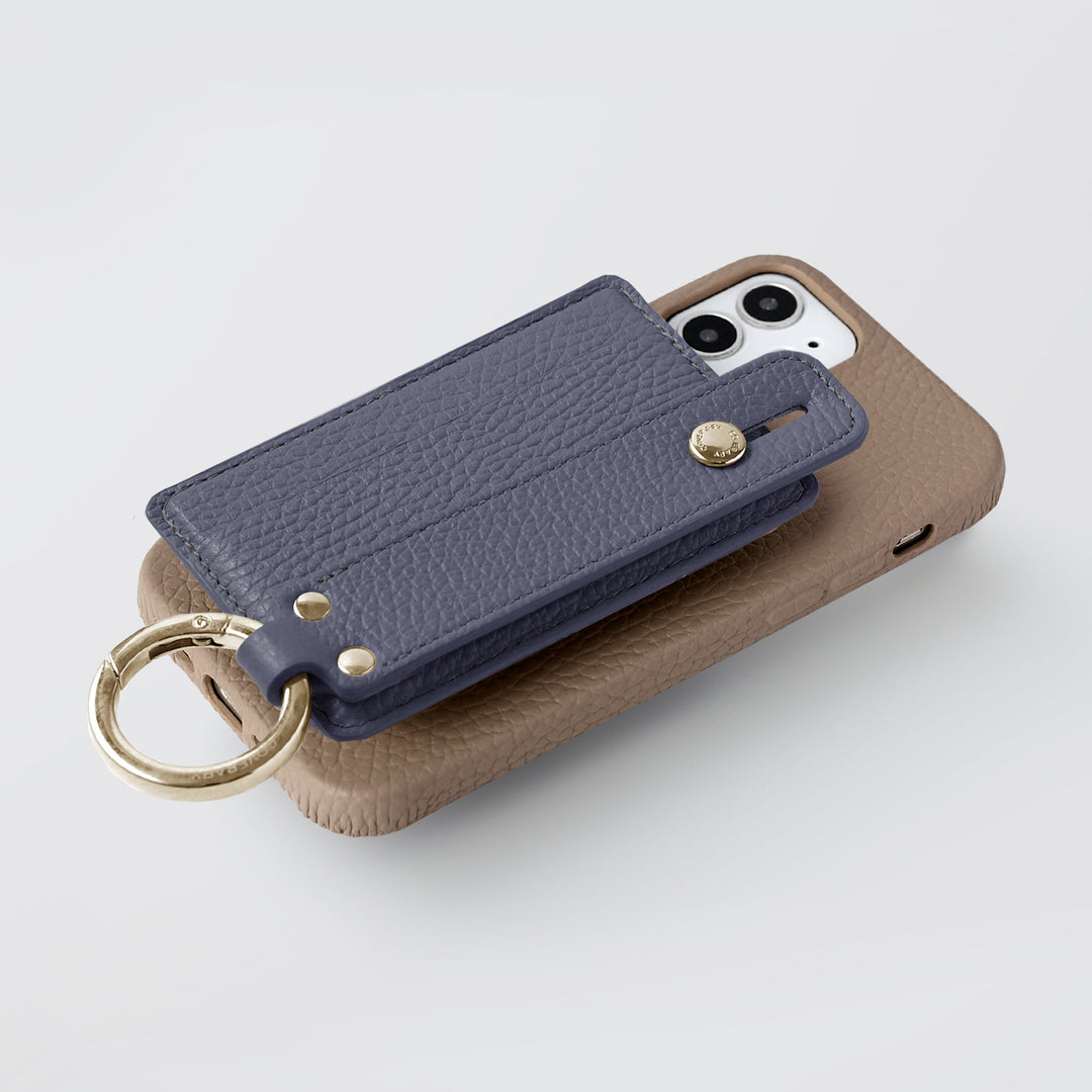 Étui arrière en cuir véritable et TPU compatible MagSafe, tous modèles, avec porte-cartes et dragonne, 32 couleurs, cuir italien grainé, série Galaxy