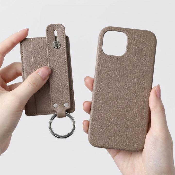 MagSafe-Compatible Genuine Leather TPU Back Case, Compatible with All Models, Card Pocket &amp; Hand Strap Set, 32 Colors, Italian Shrink Leather, Google Pixel Series