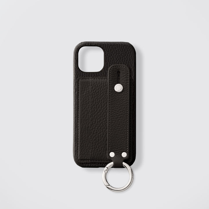 Étui arrière en cuir véritable et TPU compatible MagSafe, tous modèles, avec porte-cartes et dragonne, 32 couleurs, cuir italien grainé, série AQUOS