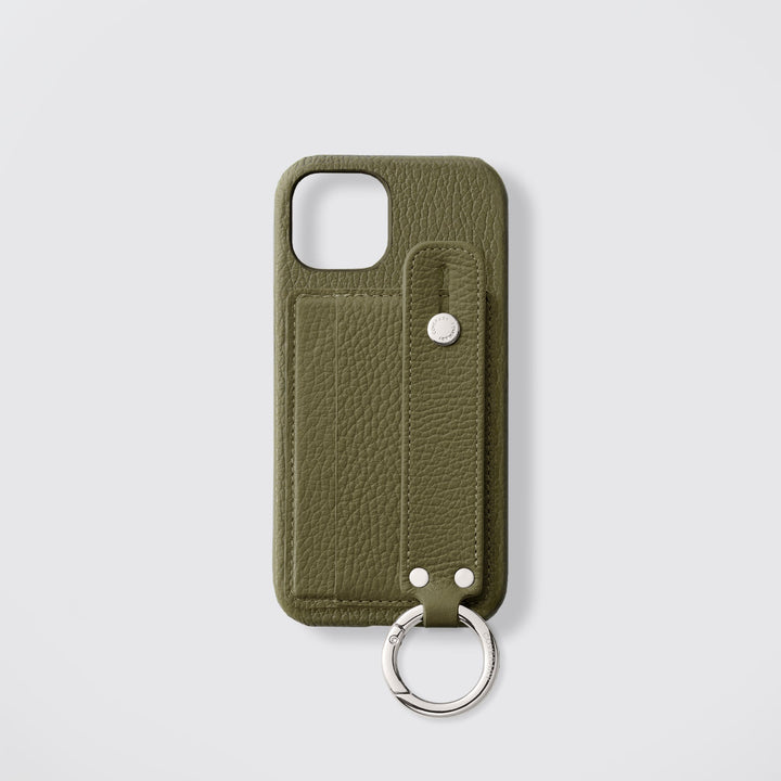 Étui arrière en cuir véritable et TPU compatible MagSafe, tous modèles, avec porte-cartes et dragonne, 32 couleurs, cuir italien grainé, série AQUOS