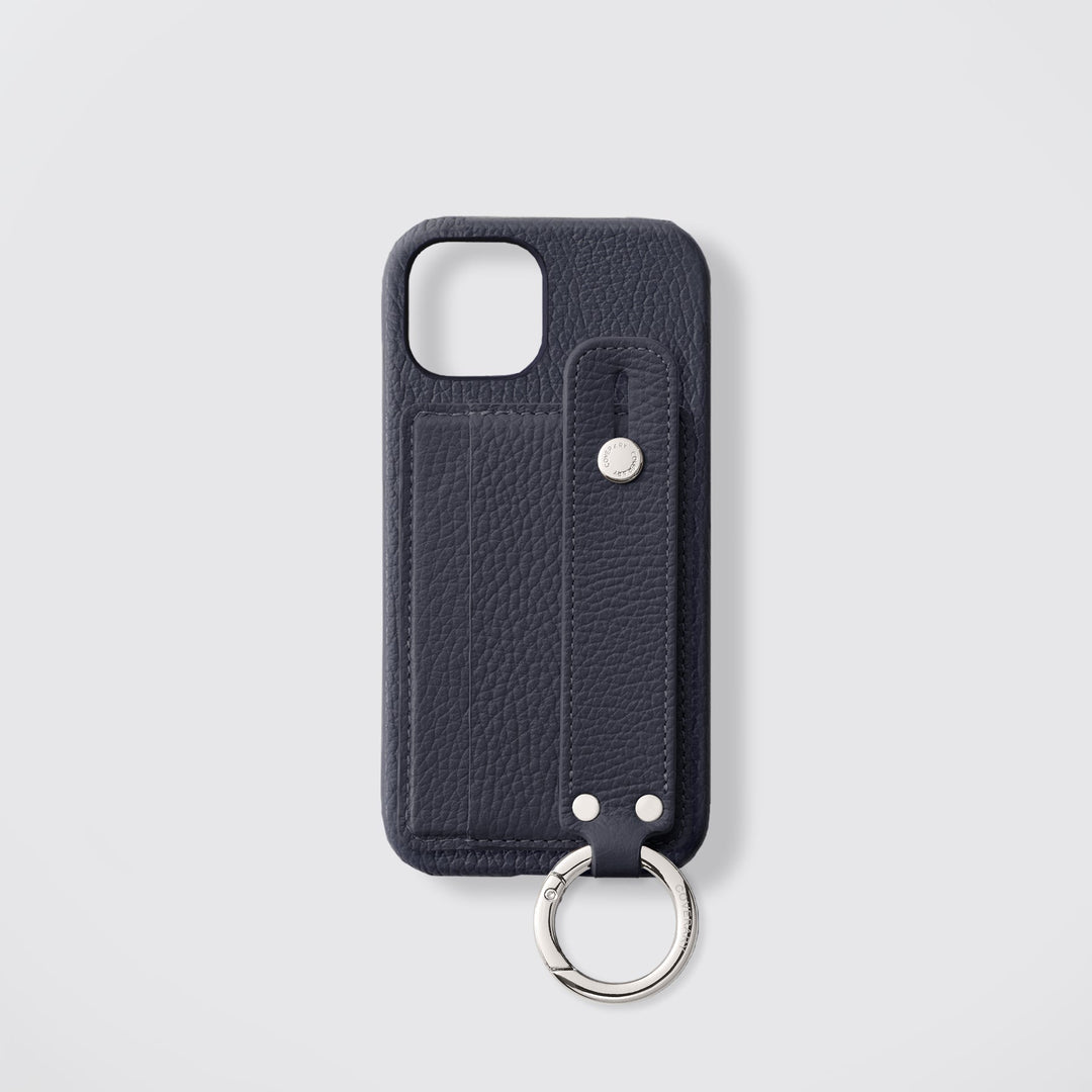 Étui arrière en cuir véritable et TPU compatible MagSafe, tous modèles, avec porte-cartes et dragonne, 32 couleurs, cuir italien grainé, série Xperia