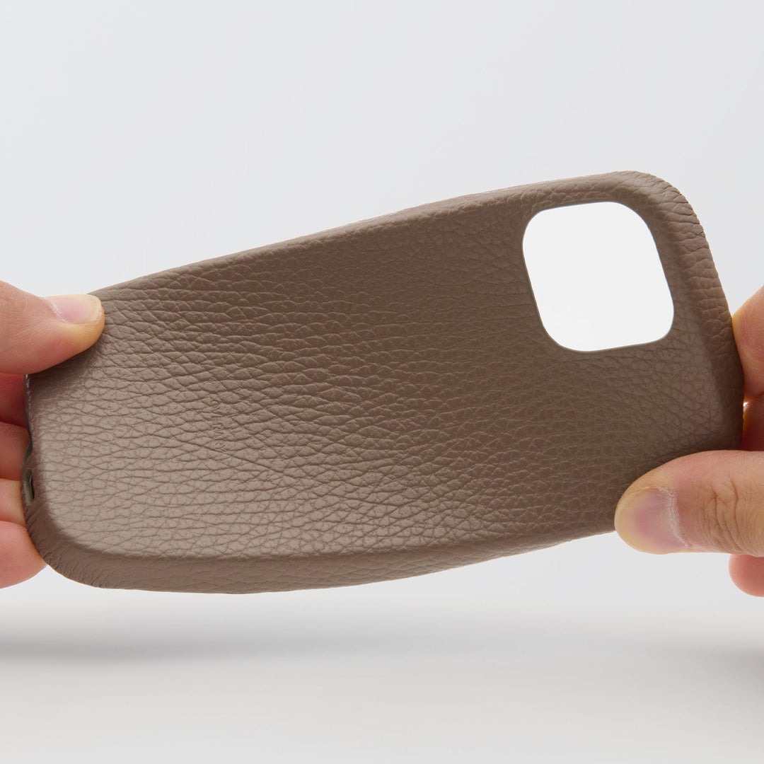 Coque arrière en cuir véritable compatible MagSafe, cuir italien grainé, 32 couleurs, TPU antichoc, série iPhone