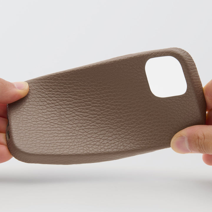 Coque arrière en cuir véritable compatible MagSafe, cuir italien grainé, 32 couleurs, TPU antichoc, série iPhone