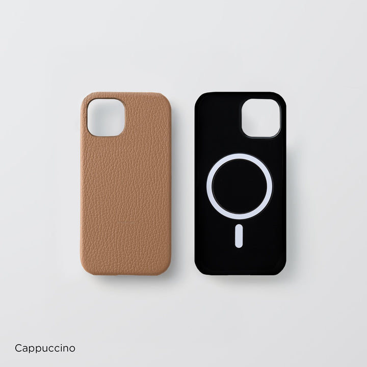 MagSafe-compatible genuine leather 32 colors Italian pebbled leather shock-resistant TPU back case Xperia series