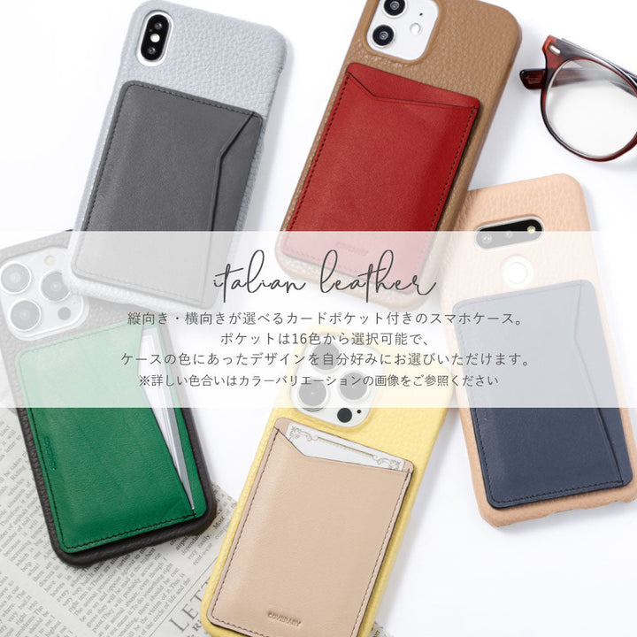 Genuine leather 32 colors Italian shrink leather with vertical/horizontal selectable card pocket back case for Google Pixel series