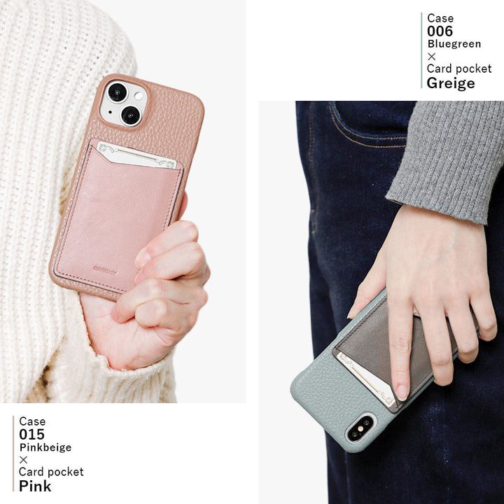 Genuine leather 32 colors Italian shrink leather with vertical/horizontal selectable card pocket back case Xperia series