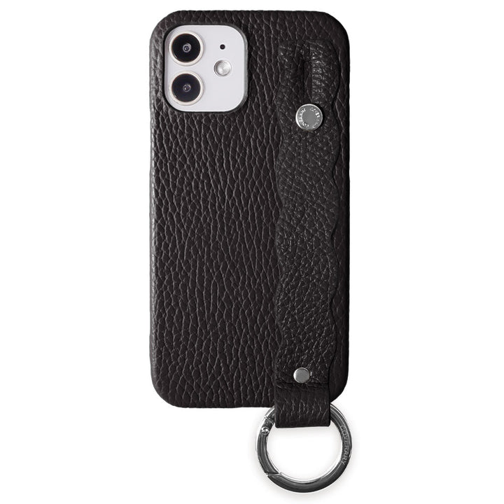 本革 32色 イタリアンシュリンクレザー うねうねハンドベルト付き 背面ケース iPhoneシリーズ