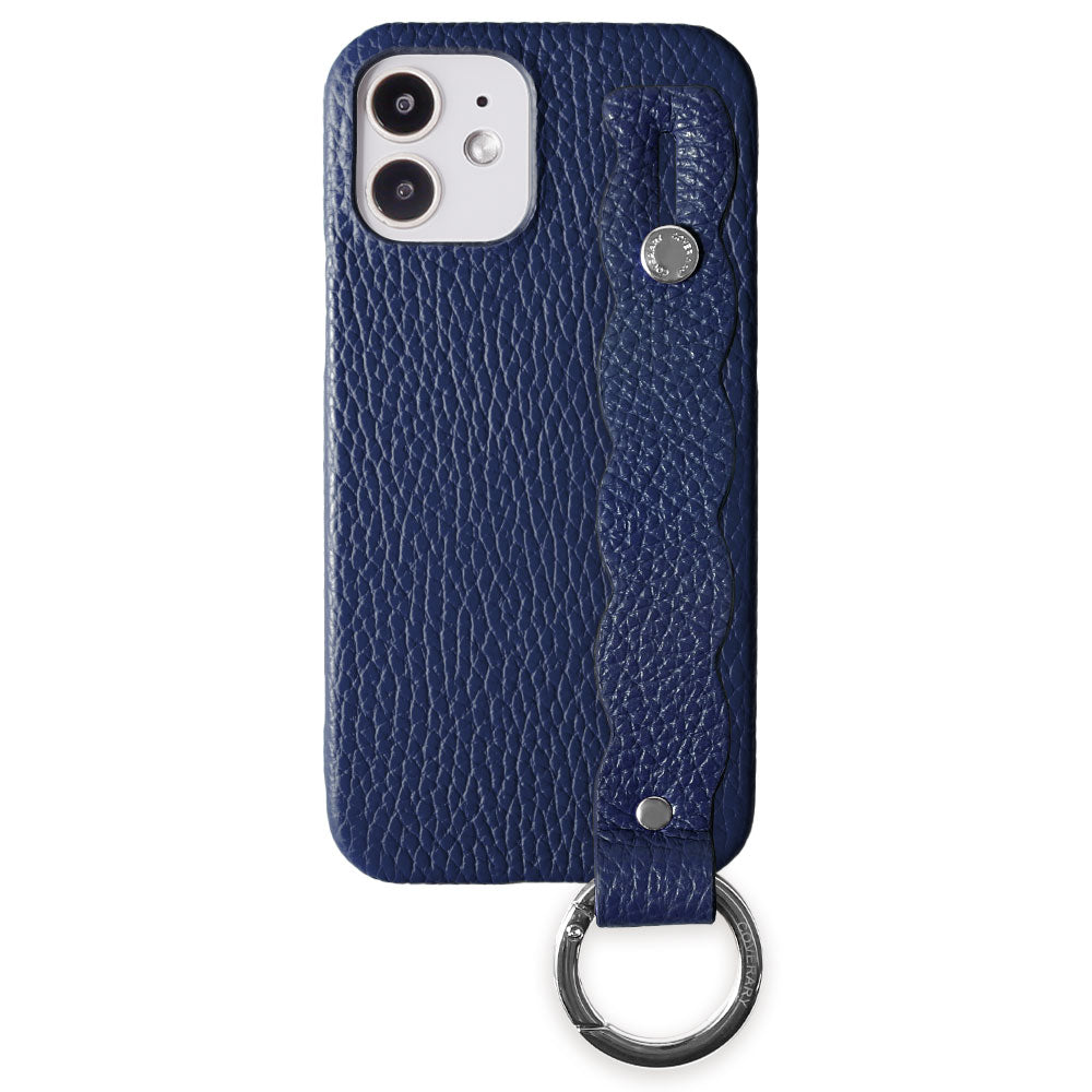 本革 32色 イタリアンシュリンクレザー うねうねハンドベルト付き 背面ケース iPhoneシリーズ