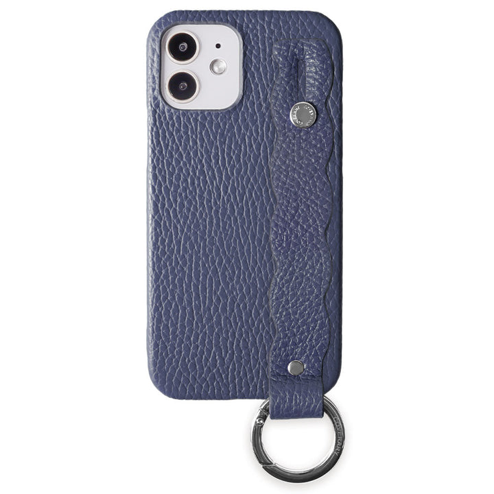 本革 32色 イタリアンシュリンクレザー うねうねハンドベルト付き 背面ケース iPhoneシリーズ