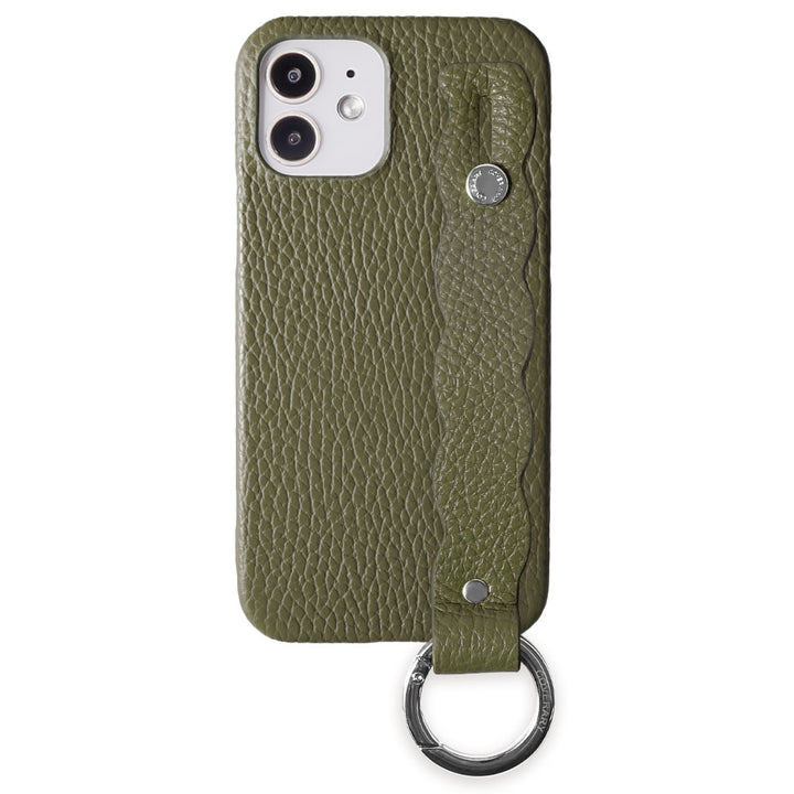 本革 32色 イタリアンシュリンクレザー うねうねハンドベルト付き 背面ケース