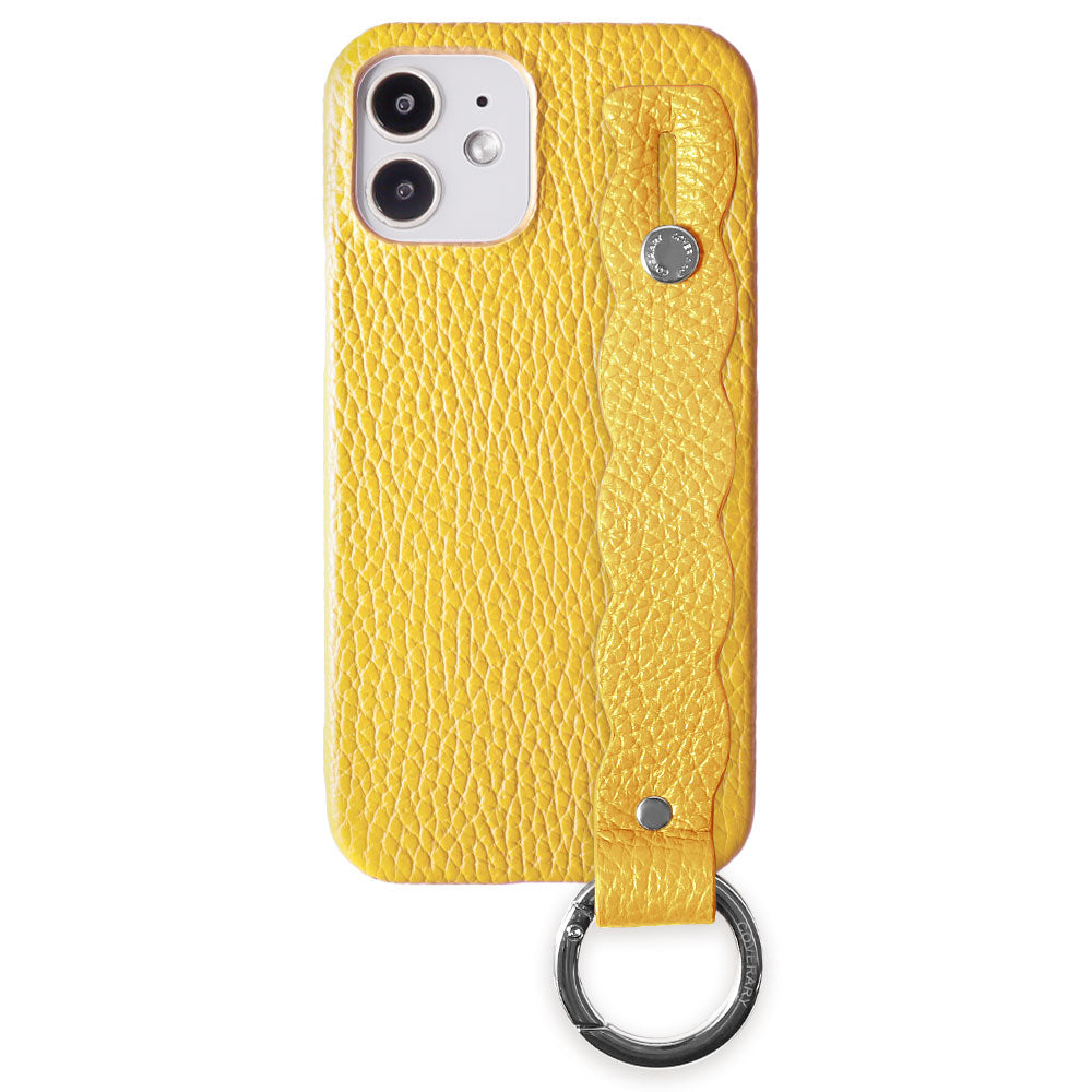 本革 32色 イタリアンシュリンクレザー うねうねハンドベルト付き 背面ケース