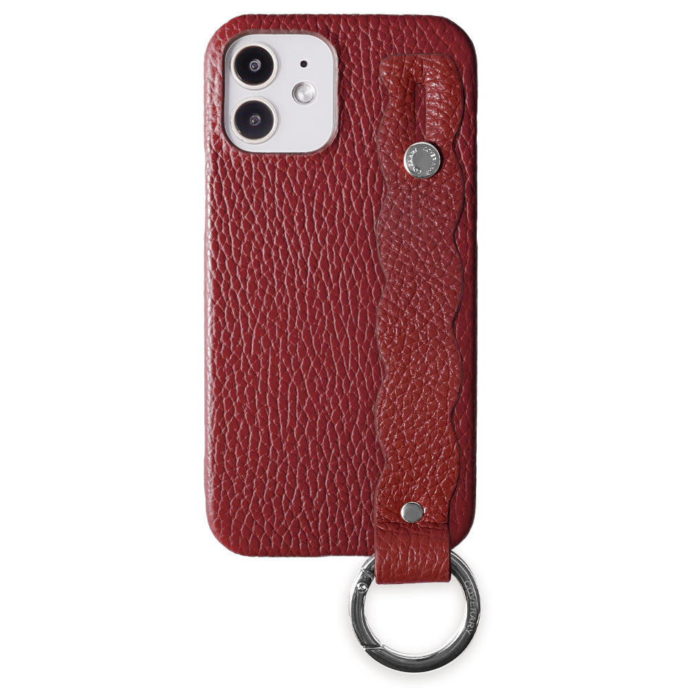 本革 32色 イタリアンシュリンクレザー うねうねハンドベルト付き 背面ケース