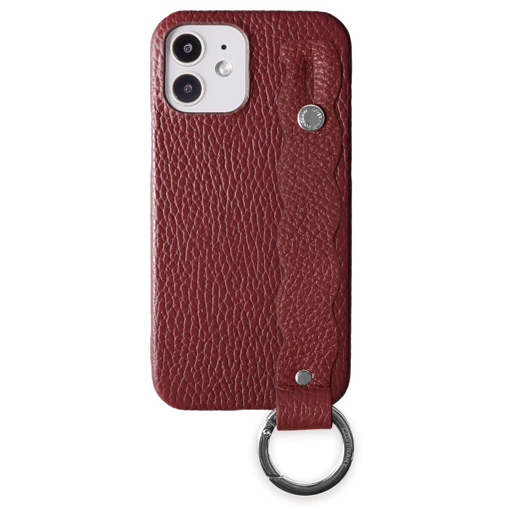 本革 32色 イタリアンシュリンクレザー うねうねハンドベルト付き 背面ケース