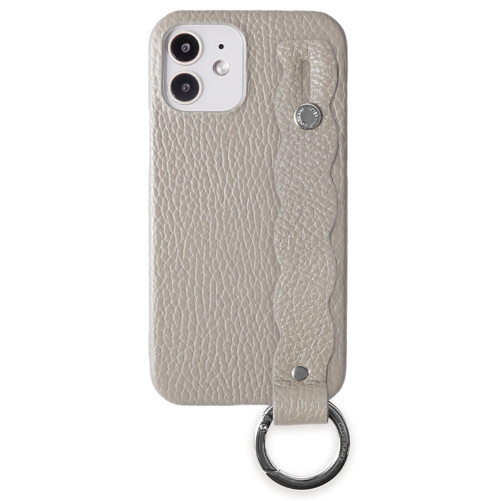 本革 32色 イタリアンシュリンクレザー うねうねハンドベルト付き 背面ケース iPhoneシリーズ