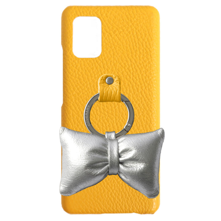 Genuine leather 32 colors Italian shrink leather with padded ribbon smartphone ring back case for iPhone series