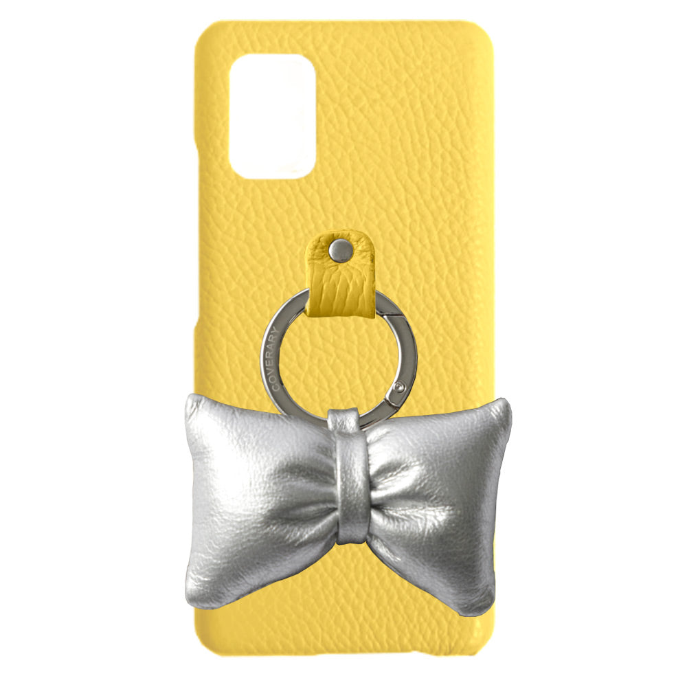 Genuine leather 32 colors Italian shrink leather with padded ribbon smartphone ring back case for iPhone series