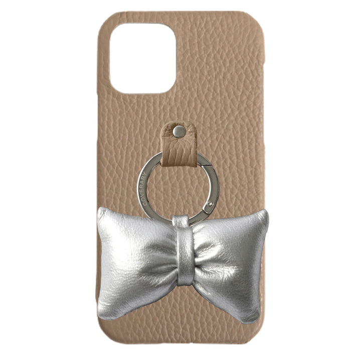 Genuine leather 32 colors Italian shrink leather with padded ribbon smartphone ring back case for iPhone series