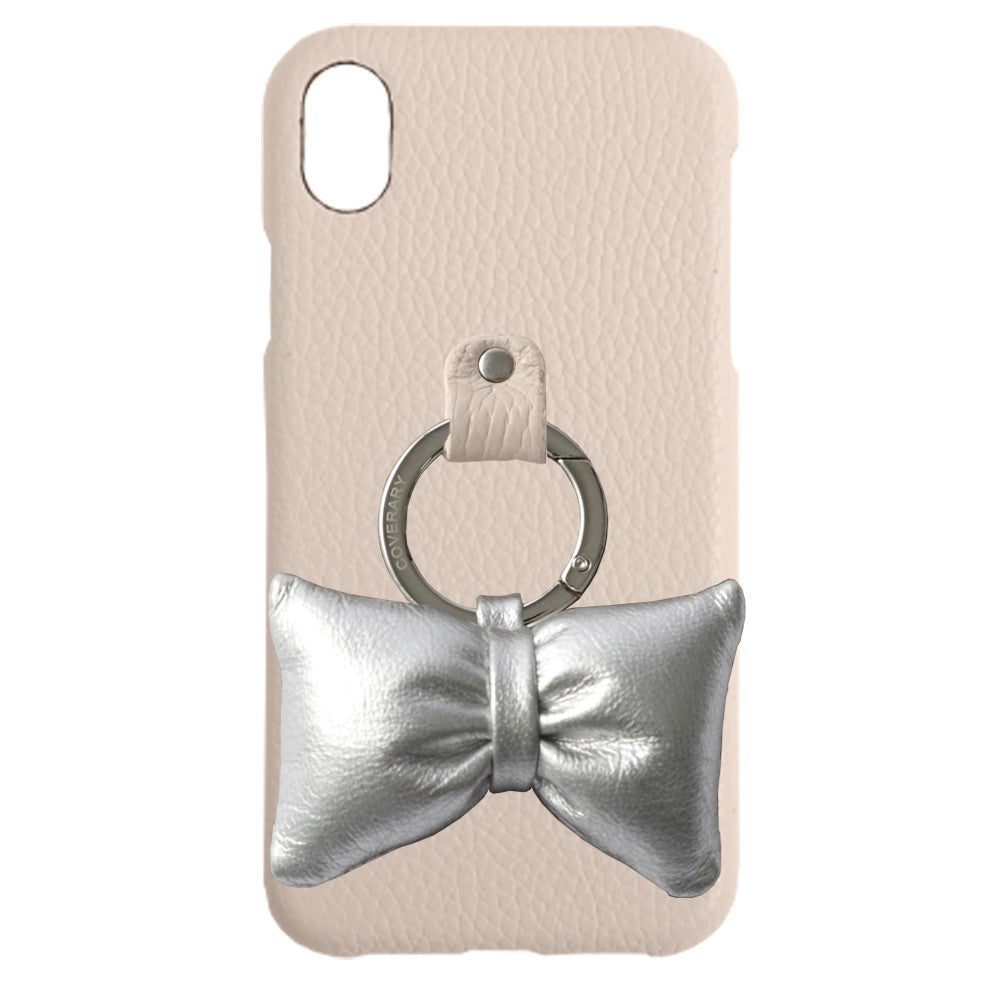 Genuine leather 32 colors Italian shrink leather with padded ribbon smartphone ring back case for iPhone series