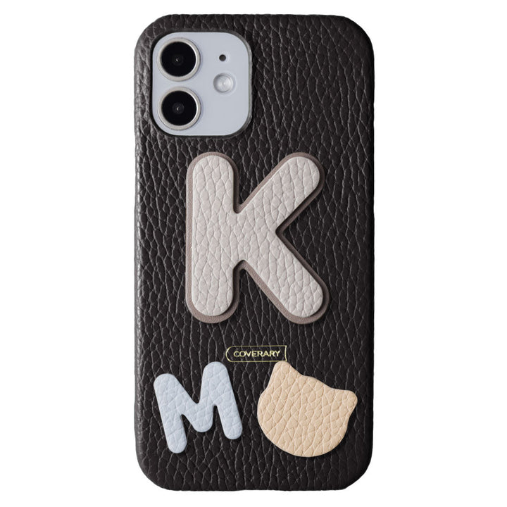 Cuir véritable 32 couleurs ensemble de 3 types de cuir italien grainé avec écusson coque arrière série Galaxy