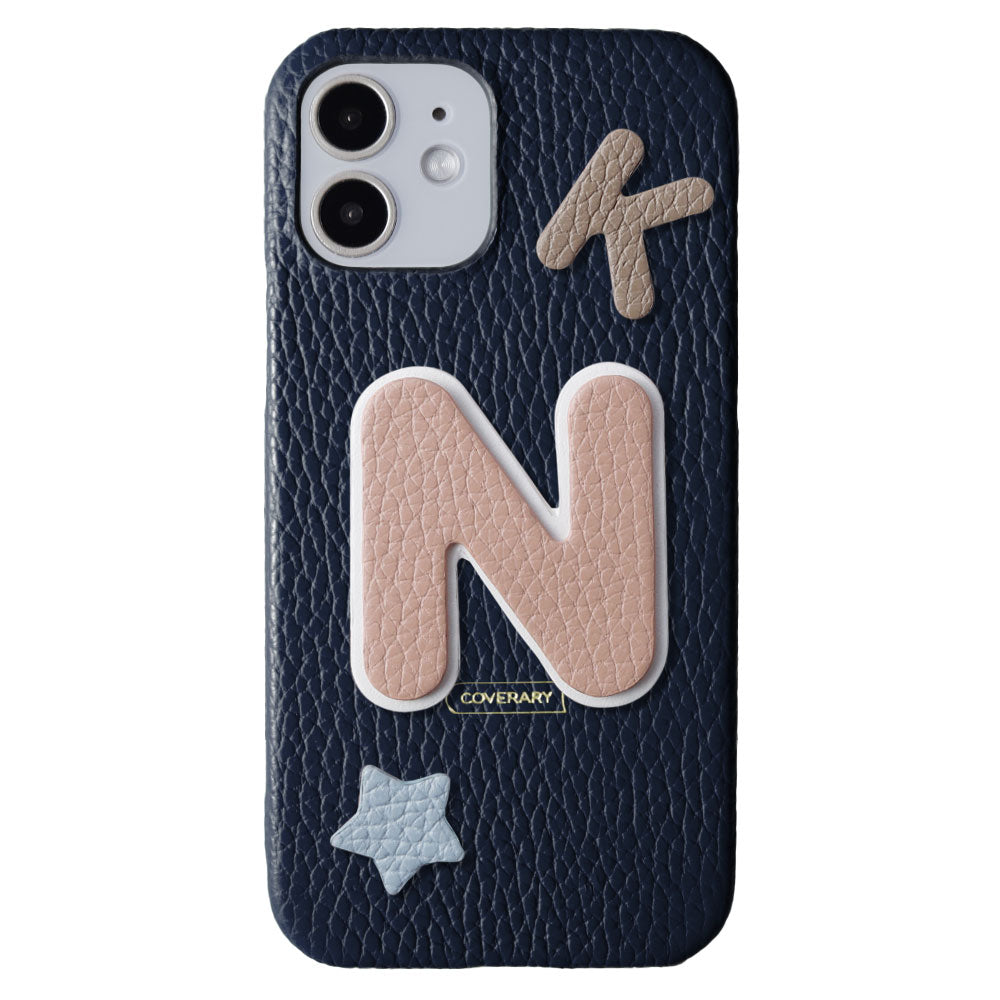 Cuir véritable 32 couleurs Cuir italien grainé Ensemble de 3 pièces avec écusson Coque arrière Série iPhone