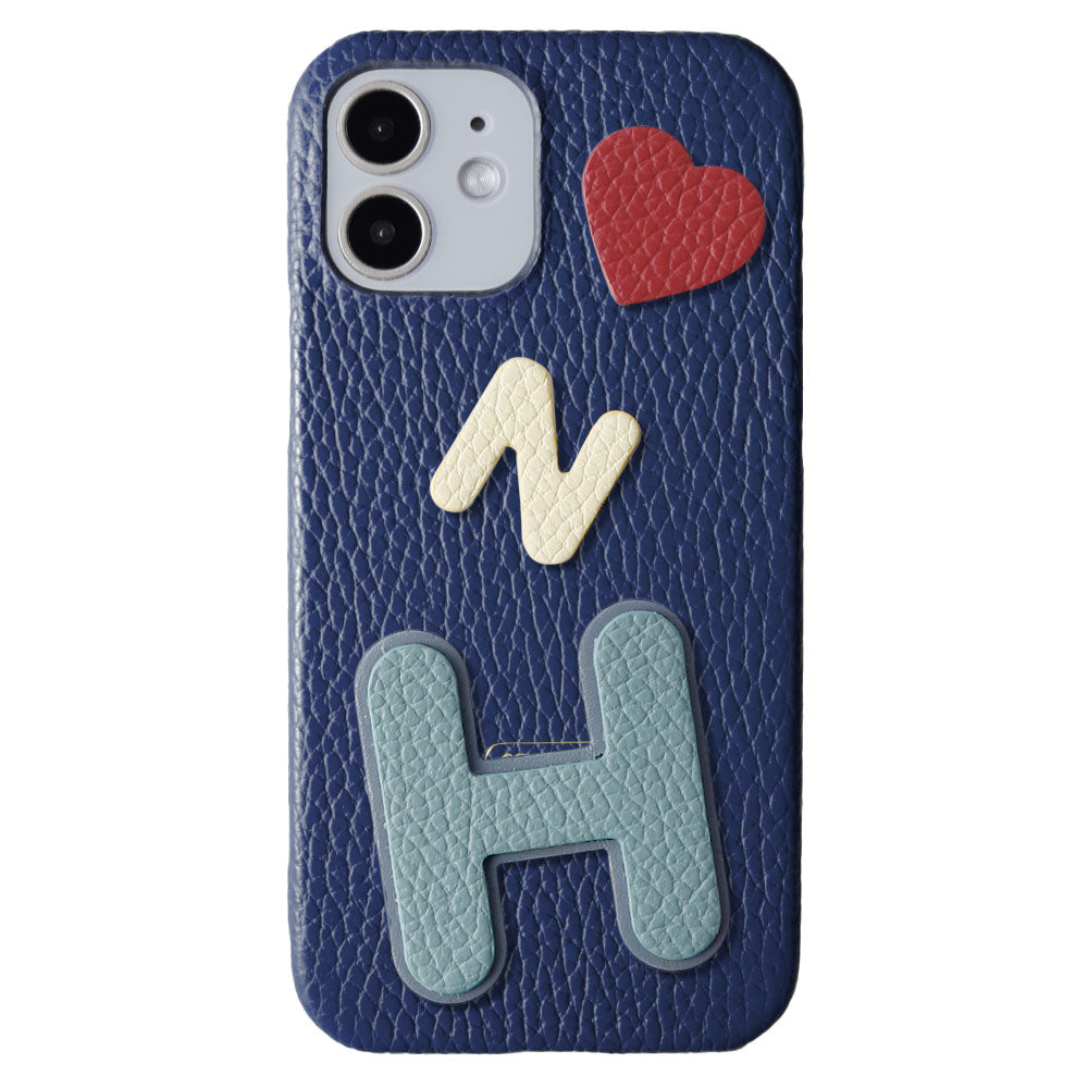 Genuine leather 32 colors Italian shrink leather 3-piece set with patches back case AQUOS series