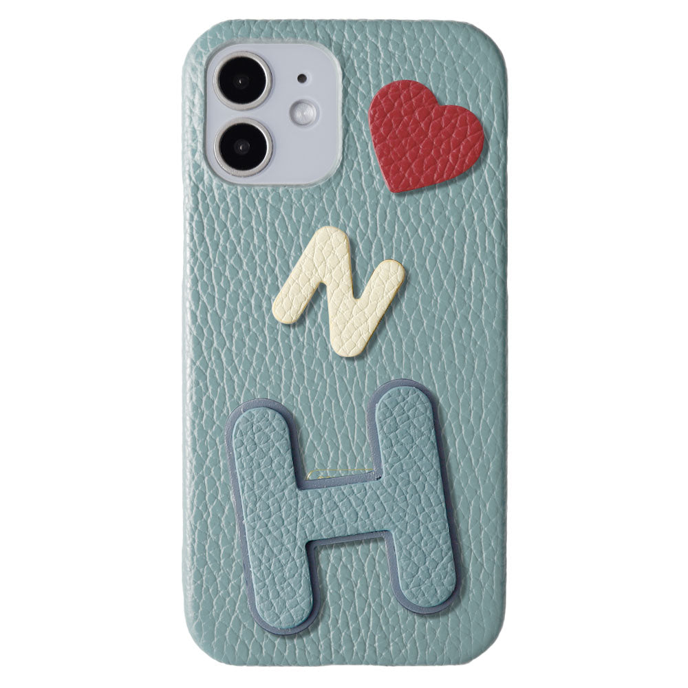 Genuine leather 32 colors Italian shrink leather 3-piece set with patches back case AQUOS series