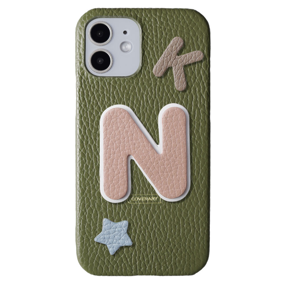 Cuir véritable 32 couleurs ensemble de 3 types de cuir italien grainé avec écusson coque arrière série Galaxy