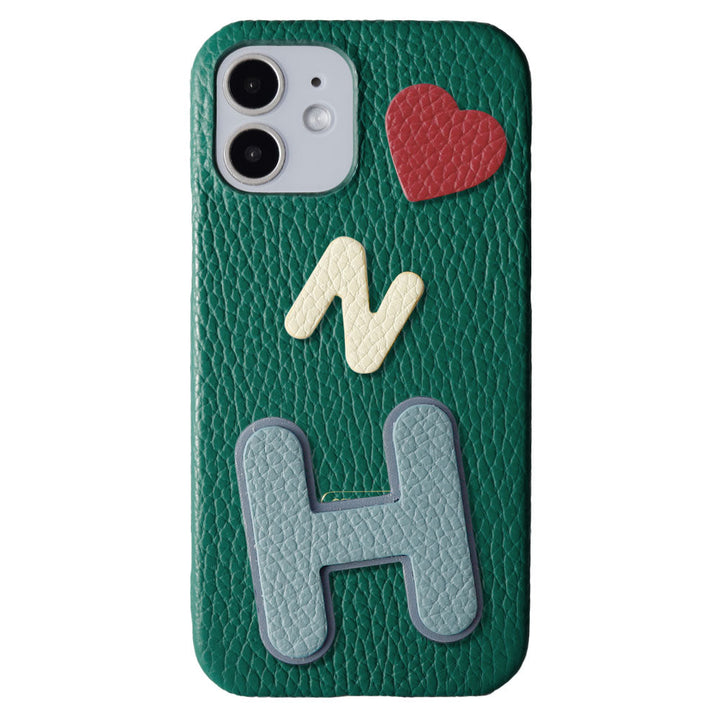 Cuir véritable 32 couleurs ensemble de 3 types de cuir italien grainé avec écusson coque arrière série Galaxy