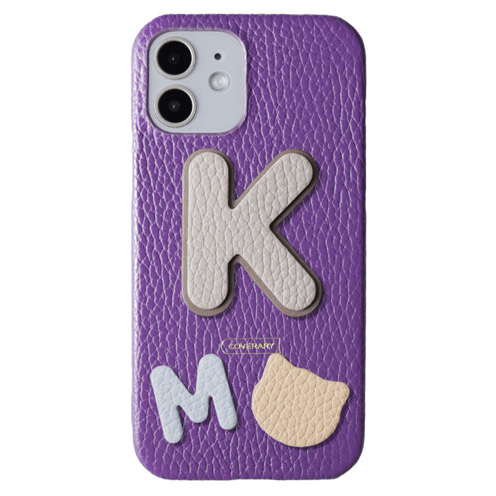 Cuir véritable 32 couleurs ensemble de 3 types de cuir italien grainé avec écusson coque arrière série Galaxy