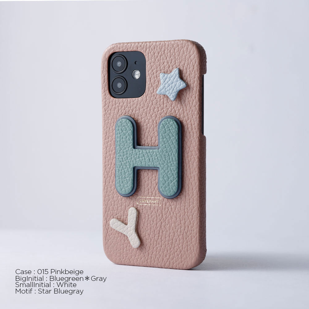 Genuine leather 32 colors Italian shrink leather 3-piece set with patches back case AQUOS series