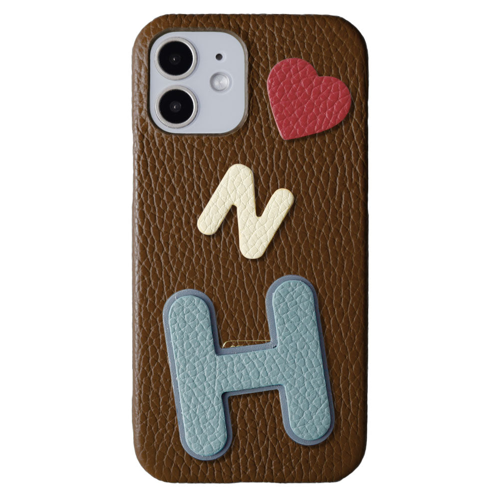 Cuir véritable 32 couleurs Cuir italien grainé Ensemble de 3 pièces avec écusson Coque arrière Série iPhone