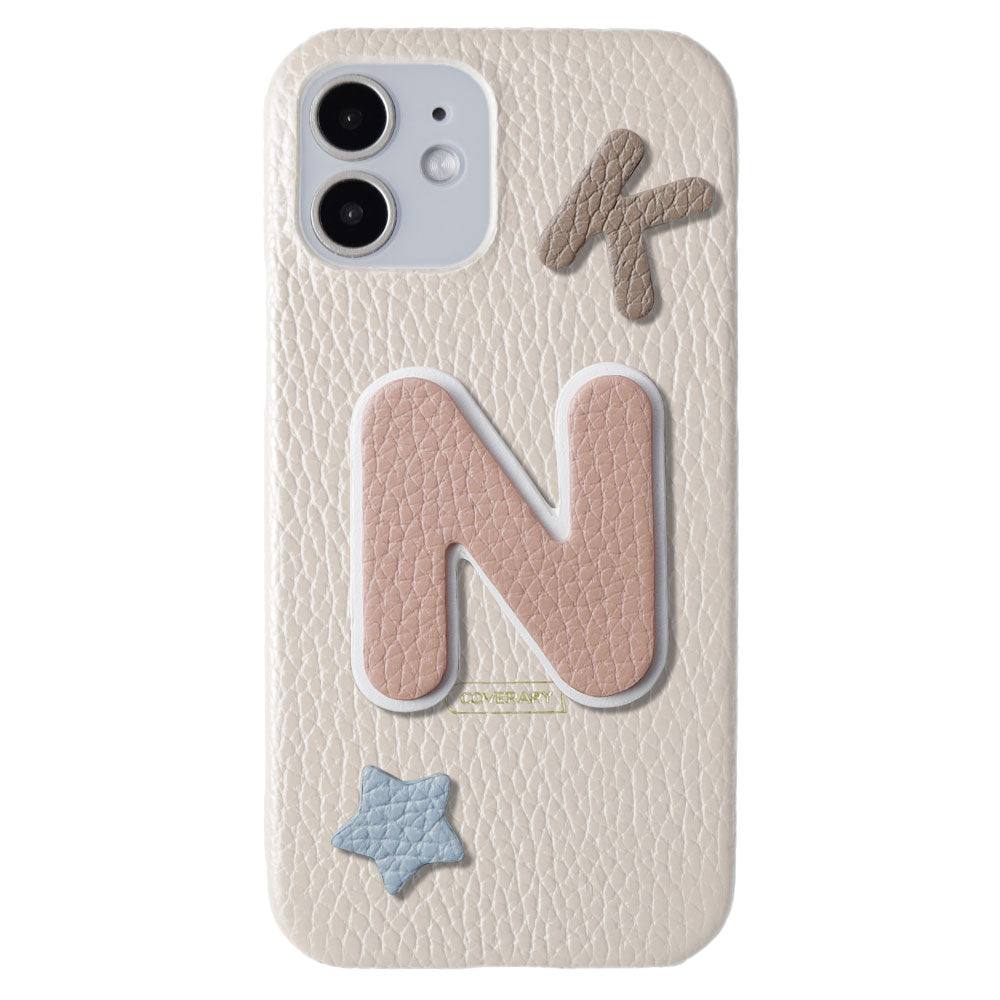 Cuir véritable 32 couleurs ensemble de 3 types de cuir italien grainé avec écusson coque arrière série Galaxy