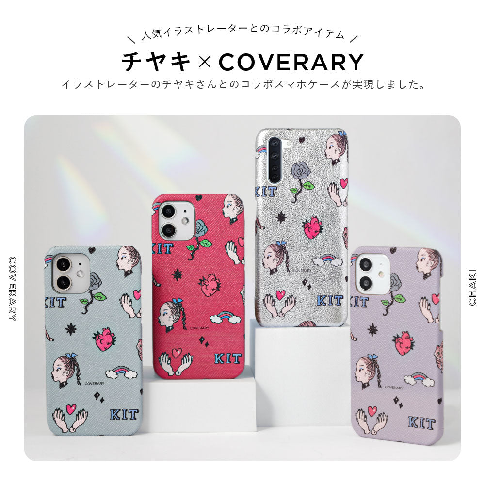 チヤキ × COVERARY 本革 カラフル コラボ背面ケース