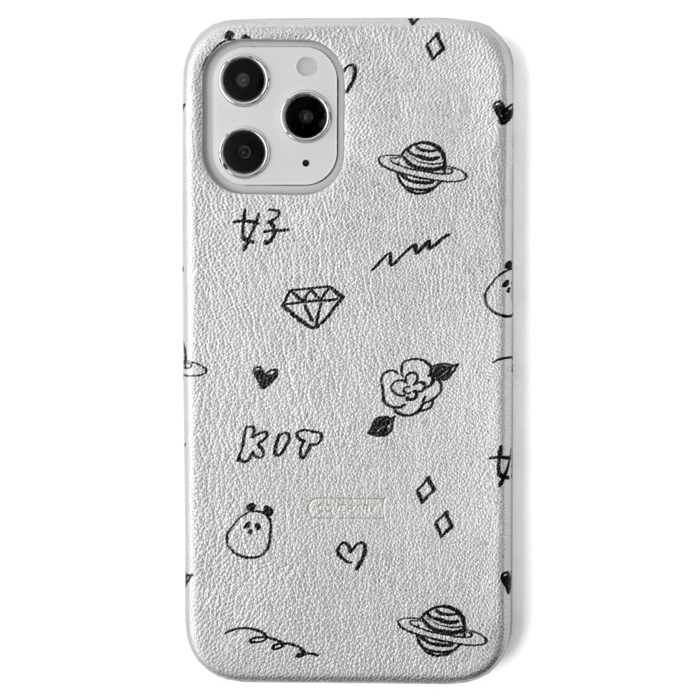 チヤキ × COVERARY 本革 モノトーン コラボ背面ケース