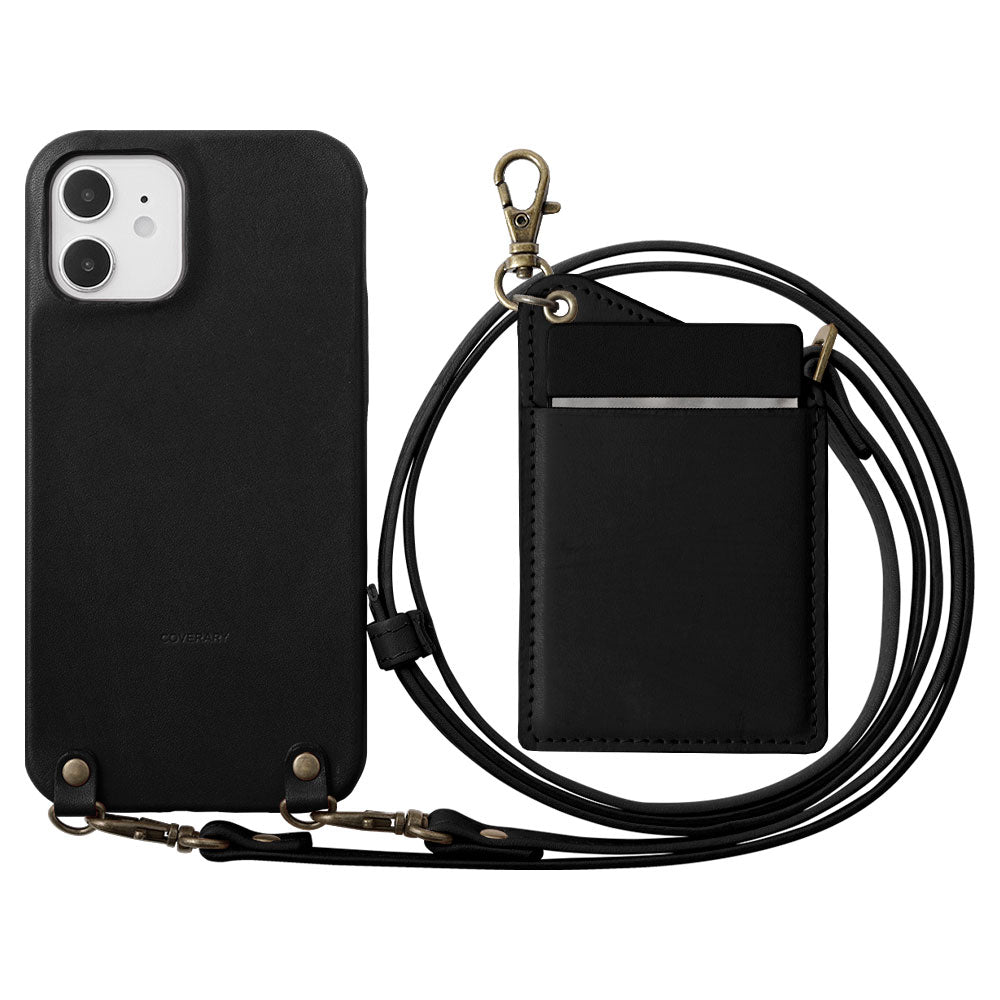 Genuine leather Tochigi leather stainless steel mirror with shoulder strap back case Xperia series