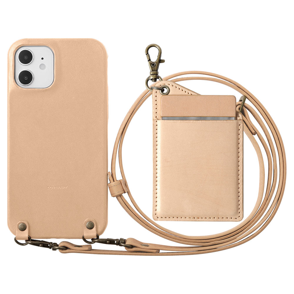 Genuine leather Tochigi leather stainless steel mirror with shoulder strap back case Xperia series