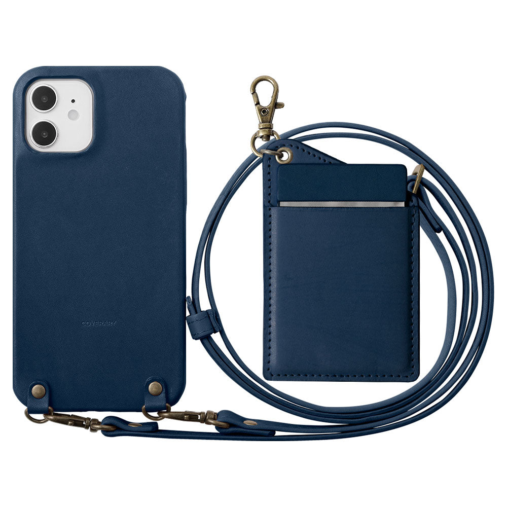 Genuine leather Tochigi leather stainless steel mirror with shoulder strap back case