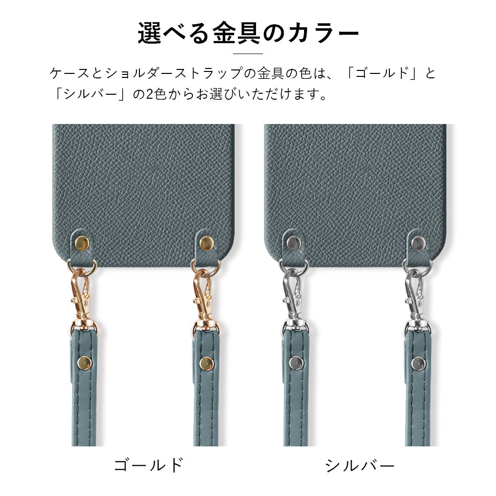 本革 オリジナルレザー ドマーニ ボレロ ショルダーストラップ付き 背面ケース Galaxyシリーズ