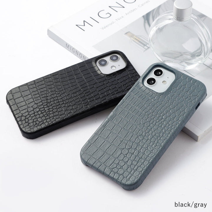 Genuine Leather Original Leather Domani Croco Back Case iPhone Series