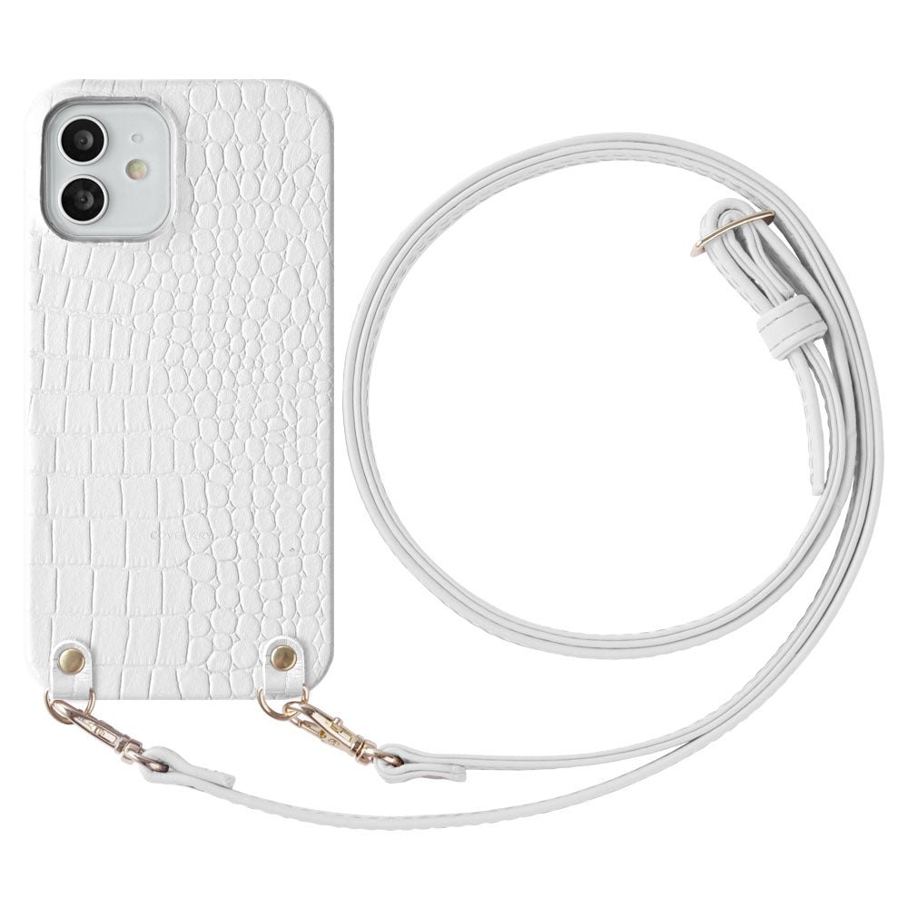 Cuir véritable Original cuir Domani Croco avec bandoulière Étui arrière Série Google Pixel