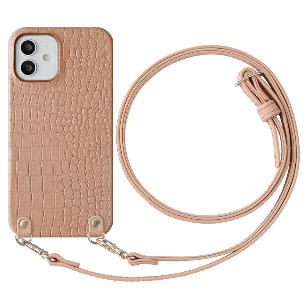 Cuir véritable Original cuir Domani Croco avec bandoulière Étui arrière Série Google Pixel