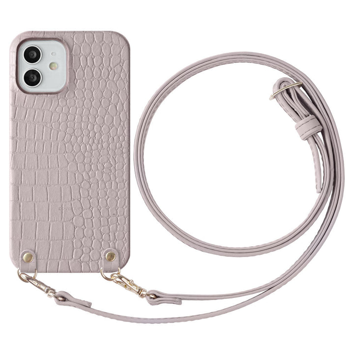 Cuir véritable Original cuir Domani Croco avec bandoulière Étui arrière Série AQUOS