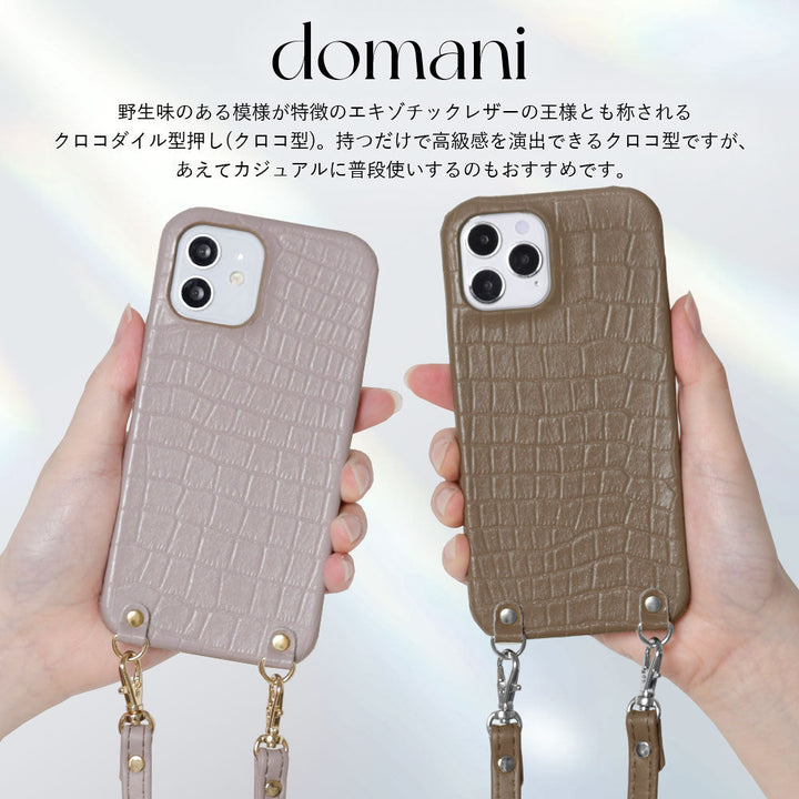 Cuir véritable Original cuir Domani Croco avec bandoulière Étui arrière Série Google Pixel